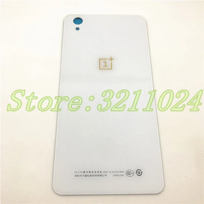 5,0 дюймов для OnePlus X E1003 OnePlus 1+ X Стеклянная Крышка батарейного отсека задняя дверь корпус с наклейкой - Цвет: White