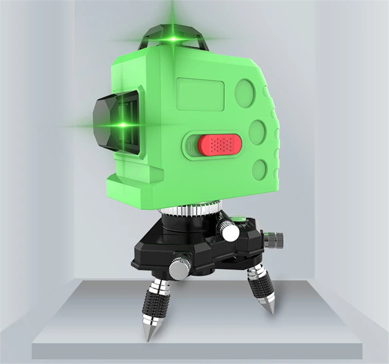 

12 Lines 3D Laser Level Green Self-Leveling 360 Degre Horizontal And Vertical Cross Lines Green Laser Line With Tripod Battery