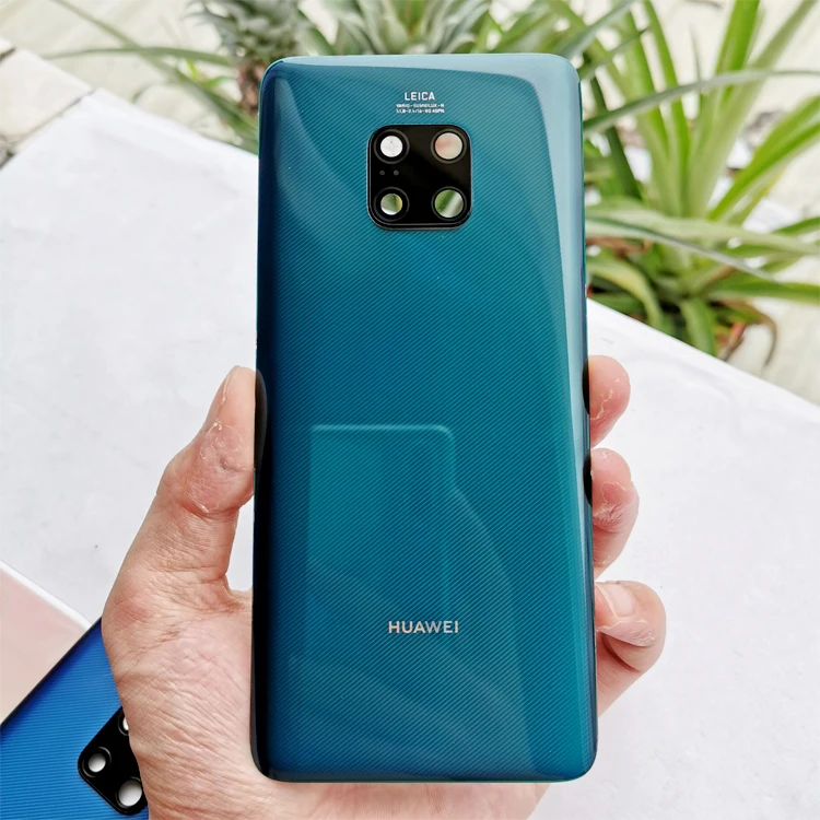 Для huawei mate 20 крышка батареи mate 20 Pro Задняя стеклянная панель для huawei mate 20 Lite задняя дверь Корпус чехол с объективом камеры - Цвет: Mate20 Pro Green