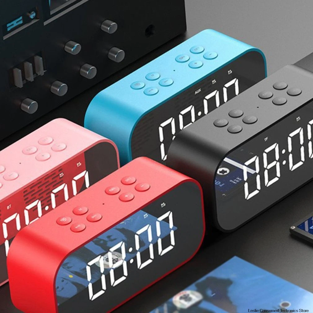 Мини Bluetooth беспроводной динамик с басами TF карта Аудио будильник домашний для душа Ванная комната автомобиль Водонепроницаемость
