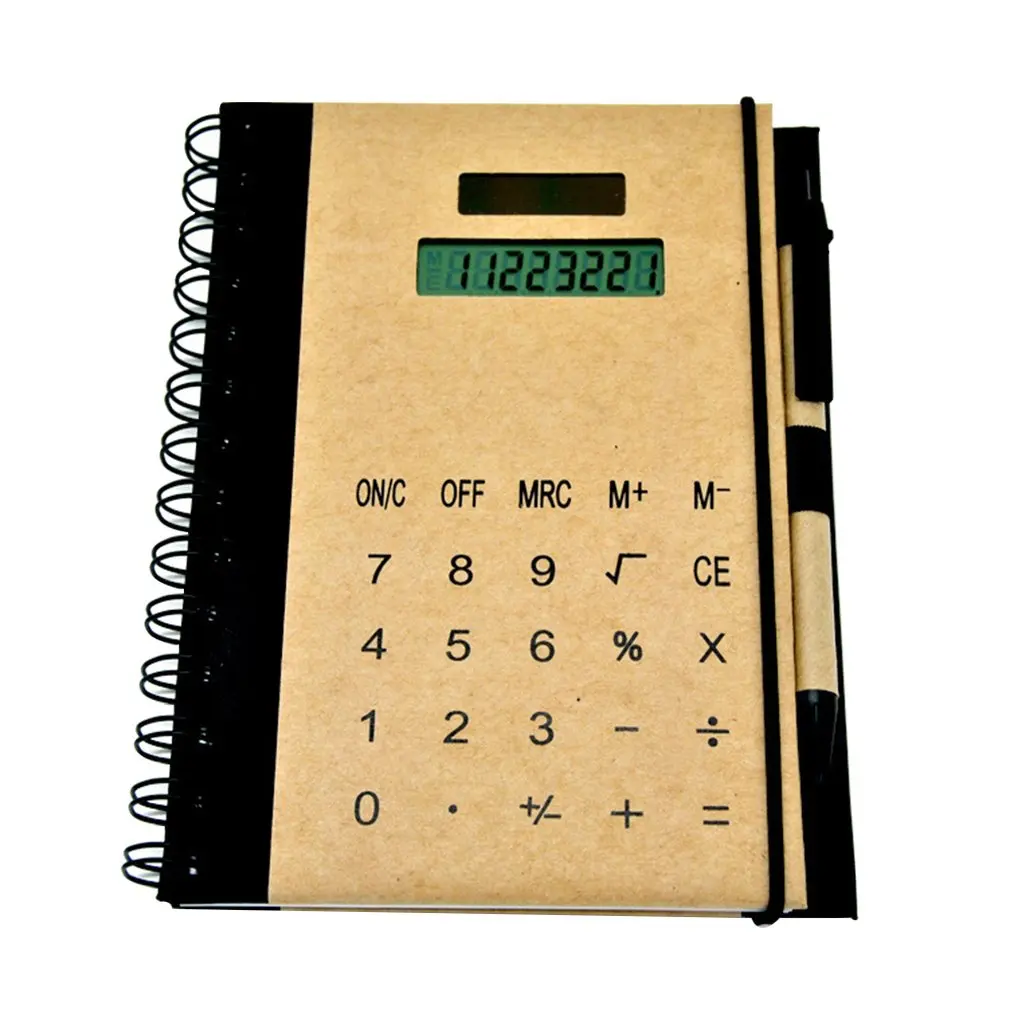 

Creative Betterhill Multi-function Notebooks Solar Power Calculator Memo Notes Book Notepad Diary Writing Paper With Pen