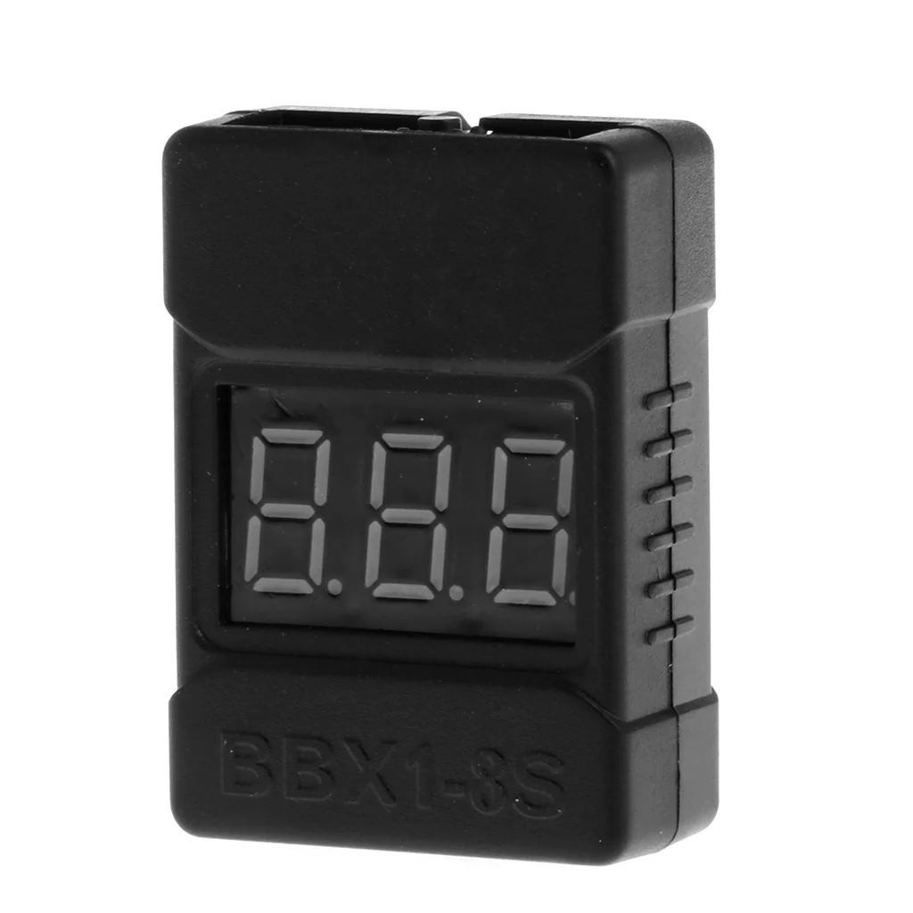 

BX100 1-8S Lipo/Li-ion/Fe Battery Low Voltage Tester Buzzer Alarm with Speakers