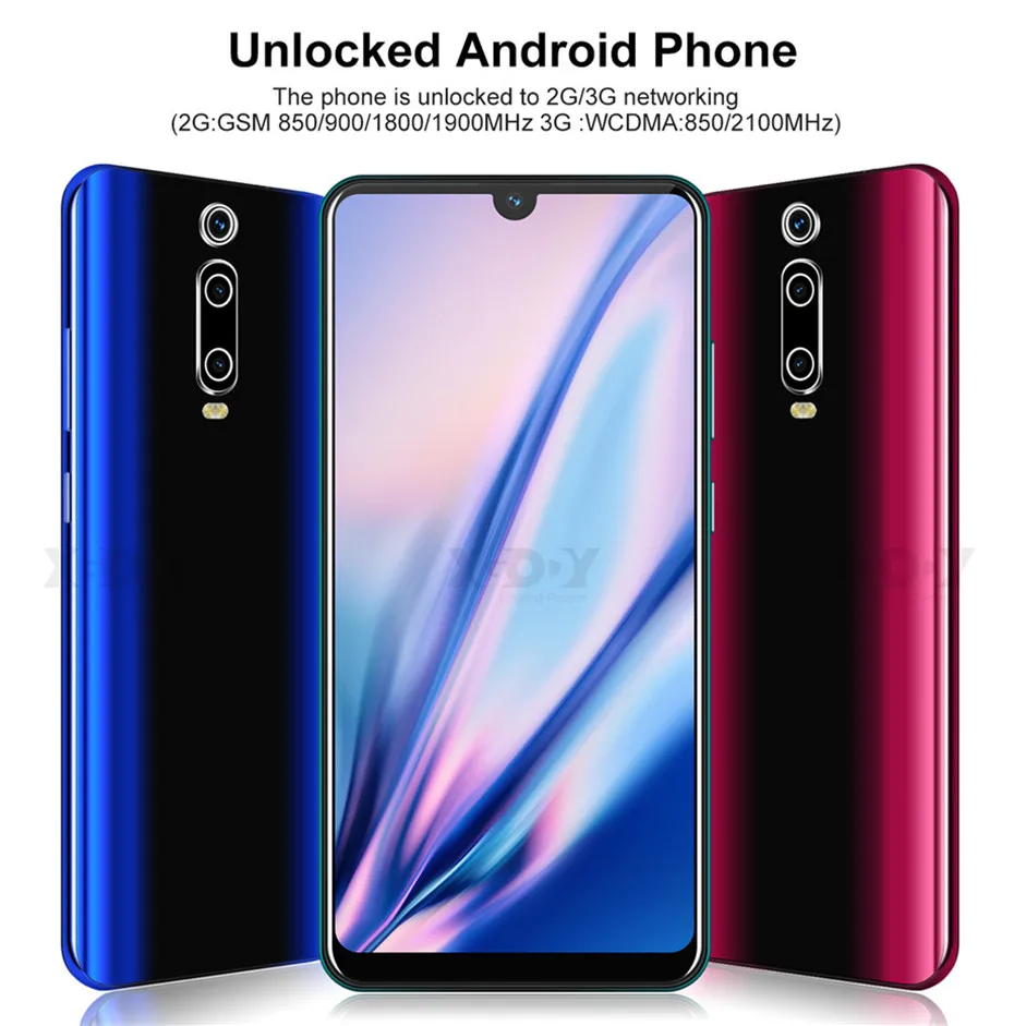 XGODY 6,26 ''Дроп мобильный телефон 9T Android 9,0 1GB 4GB полноэкранный смартфон MTK6580 четырехъядерный 2800mAh 5MP мобильные телефоны с wifi