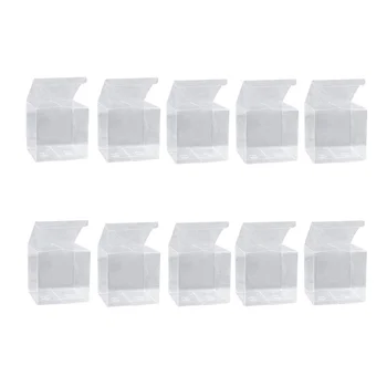

20pcs PVC Square Packing Box Simple Transparent Box for Toy Gift Fruit (10cm)