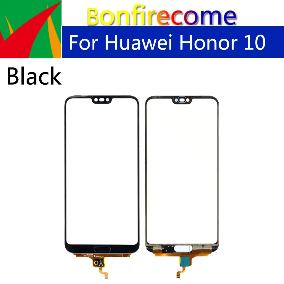 

10 шт. 5,84 дюйма для Huawei Honor 10 Сенсорная панель Переднее стекло Внешний датчик дигитайзер замена сенсорной панели