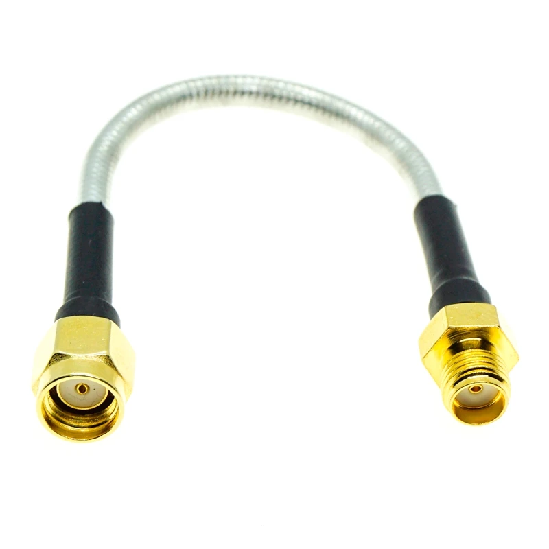 

RPSMA RP-SMA male to SMA female plug connector 0.141" RG402 RG-402 Semi Flexible Coaxial Cable 0.141" 50ohm silver