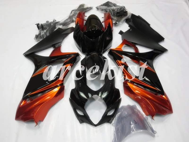 ABS мотоцикл Полный обтекатели комплект подходит для SUZUKI GSX-R1000 GSXR1000 2007 2008 07 08 K7 набор кузова оранжевый красный