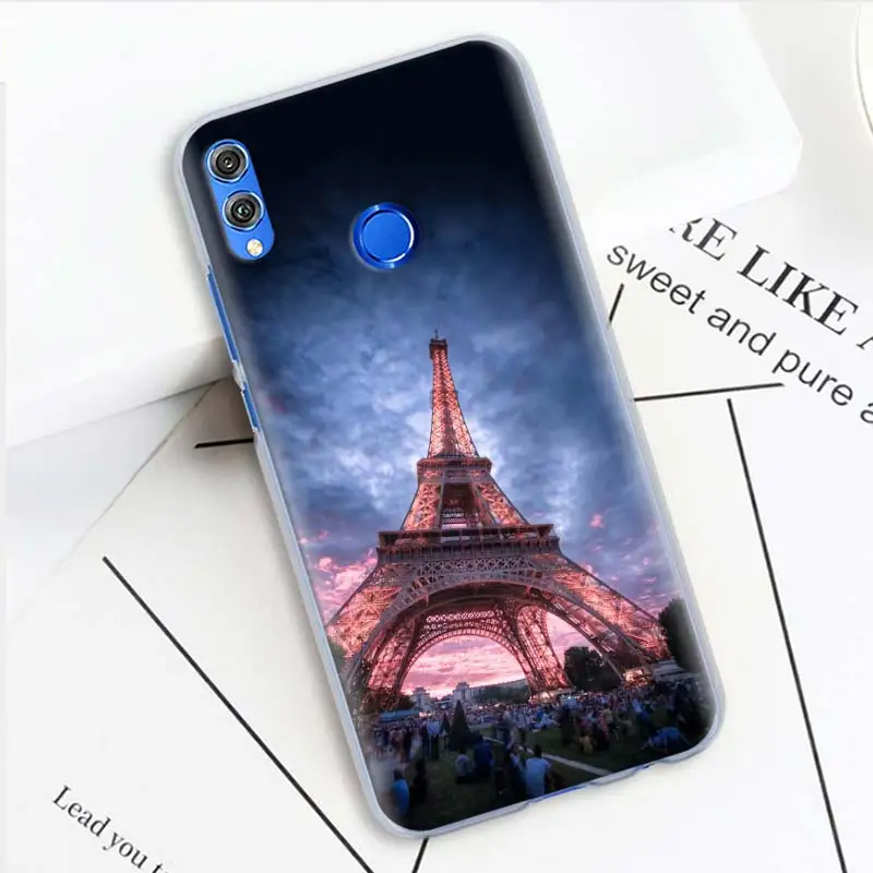 Лондонский Париж Эйфелева башня Франция чехол для телефона для Honor 8X 9X 8A Pro 8C 8S Play 3e Honor 20 Pro 10 20 Lite 20i жесткий чехол