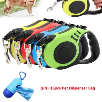 

Durable Dog Leash Automatic Retractable Nylon Dog Cat Lead Extending Puppy Walking Running Lead Roulette For Dogs