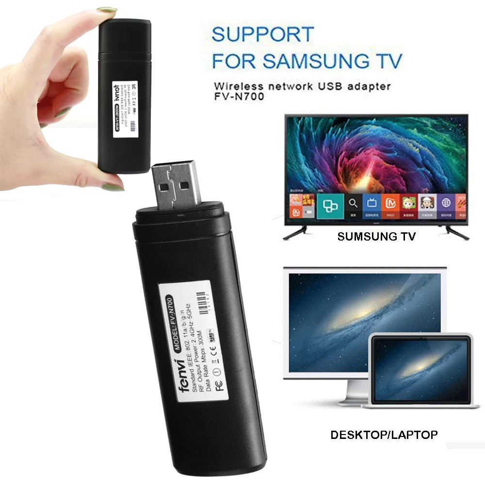 

USB Wireless Wi-Fi Adapter For Samsung TV B C D Series Computer Wireless Network USB Adapter For Samsung Blu Ray Player 300Mbps