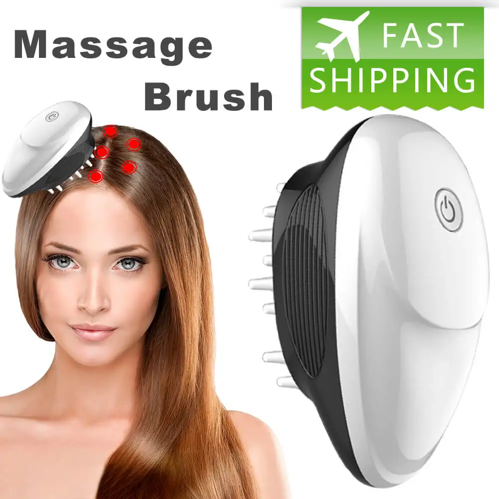 Electric Vibrating Scalp Massager Silicone Head Massage Comb Promote Blood Circulation Relieve Fatigue Portable Mini Hair Brush |