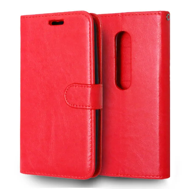 Для Moto G3 черный цвет 3 кредитные карты кожаный бумажник флип Fundas чехол для Motorola Moto G3 G 3-го поколения задняя крышка Капа - Цвет: Красный