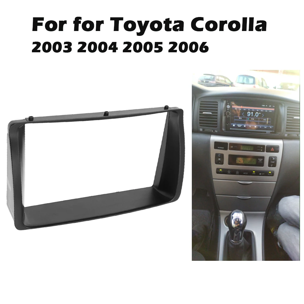 2 DIN Fascia Double Din для TOYOTA Corolla 03-06 Radio CD Panel Stereo Frame Facia Dash Mount Trim Kit | Автомобили и