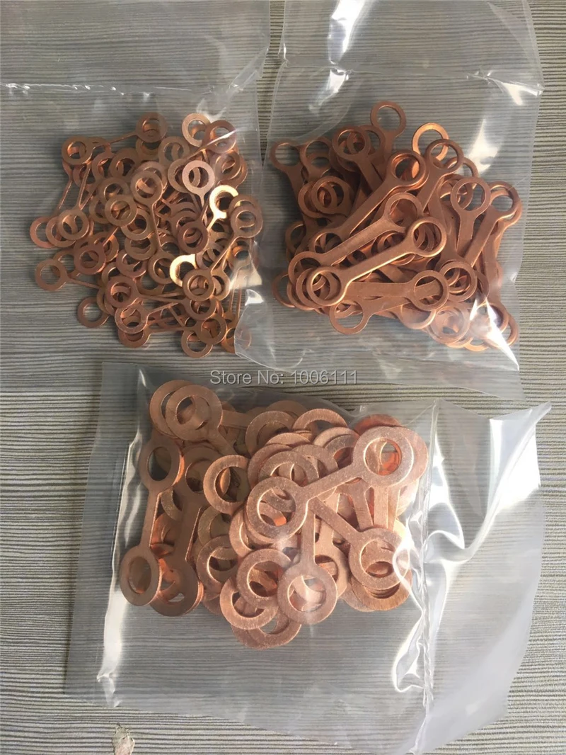 Common Rail Tube Diesel Oil Return Piep Seal Ring Washer Gasket M6 M8 Pipe Copper Clamp Pad