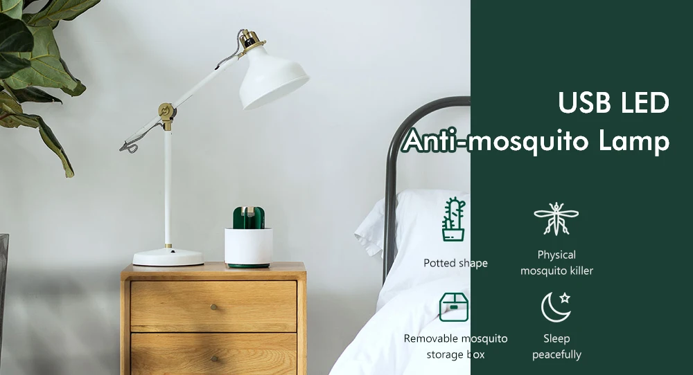 Home Plant Shape Quiet USB LED Mosquito Light Anti-mosquito Lamp from Xiaomi youpin