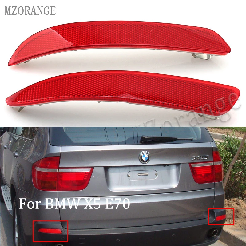 2X Red Lens Rear Bumper Reflector No Light Left /& Right For BMW X5 E70 2006-2013