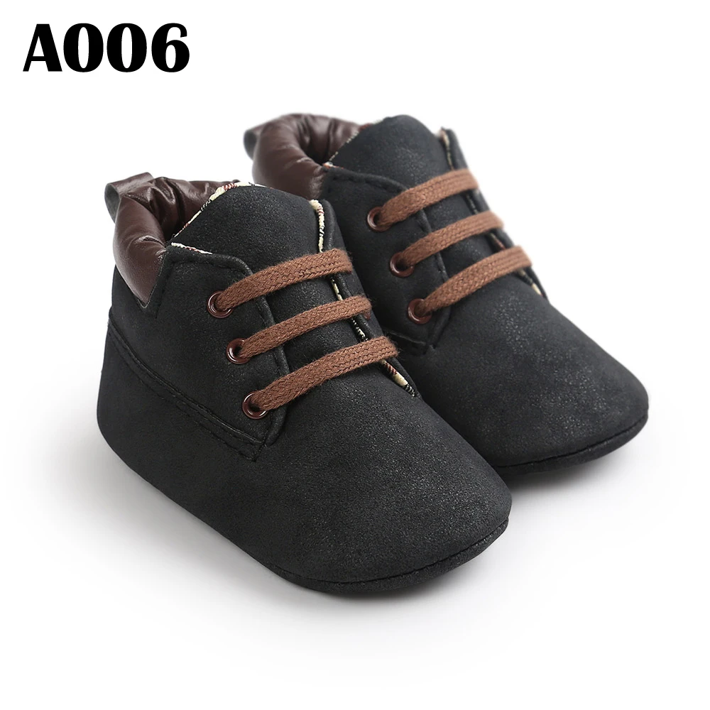 Boots - A006 Новые зимние теплые ботинки; теплые ботинки с мехом для младенцев; обувь для малышей из искусственной кожи; обувь для малышей - Цвет: Boots - A006
