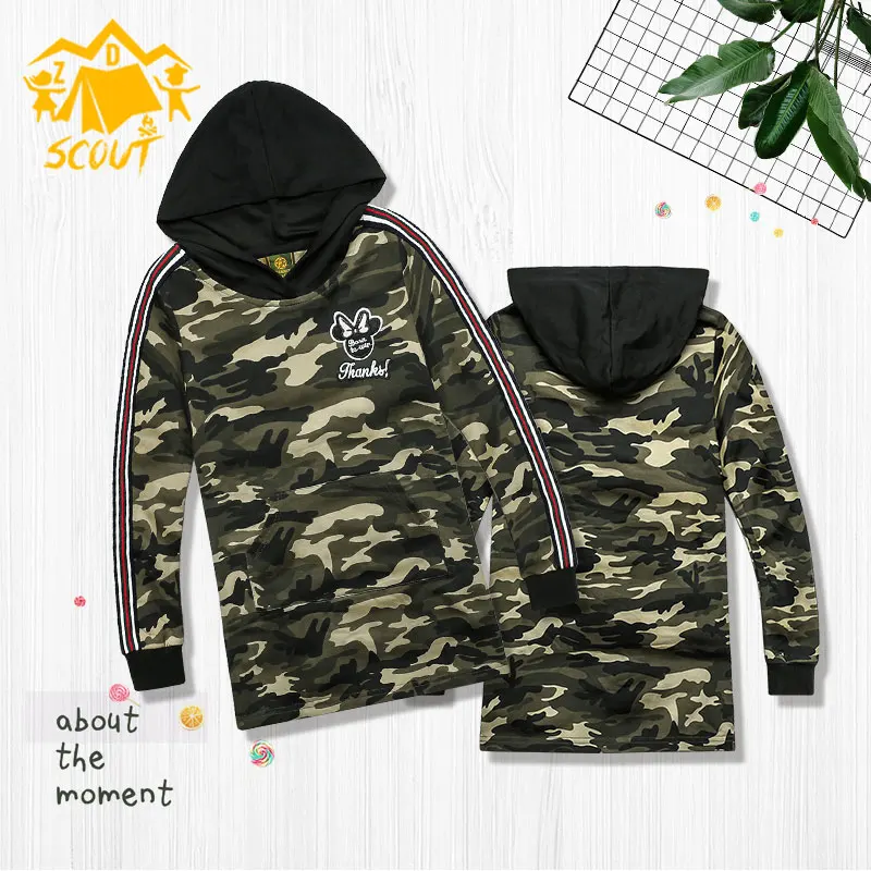 Gray camouflage Детская одежда; детские толстовки с капюшоном; спортивная одежда для отдыха - Цвет: Gray camouflage