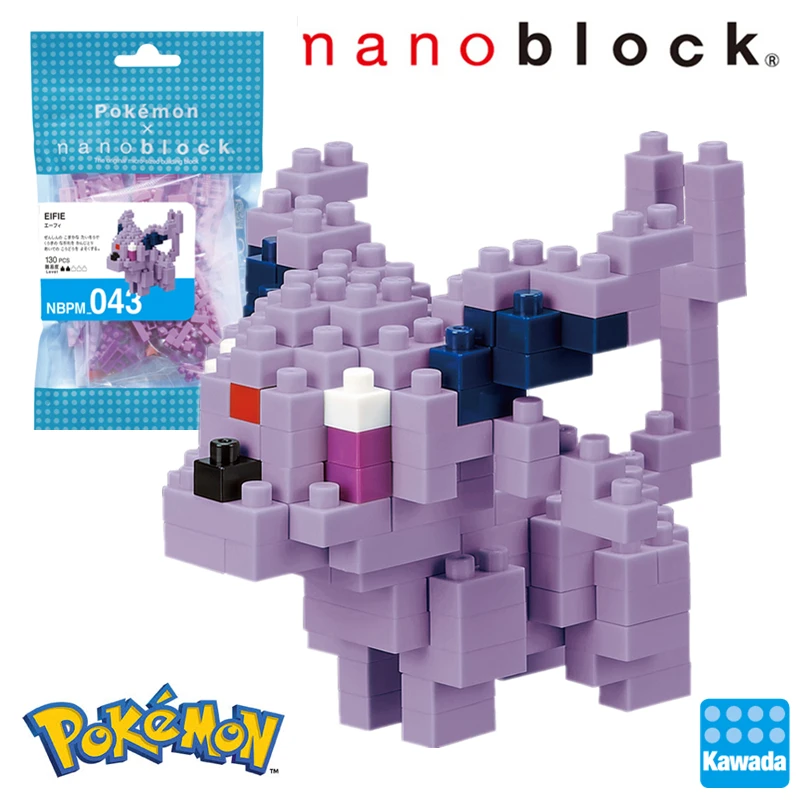 Новый Nanoblock Pokemon Espeon NBPM-043 маленький зернистый миниатюрный Алмазный строительный