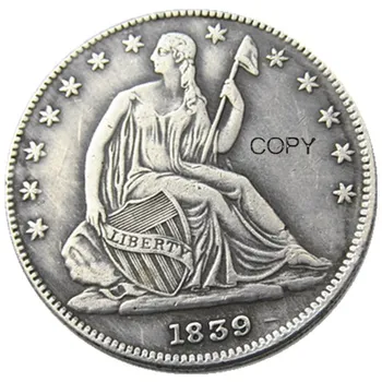 

US 1839 - 1865 MINT:P Liberty Seated Half Dollar Silver Plated Copy Coins