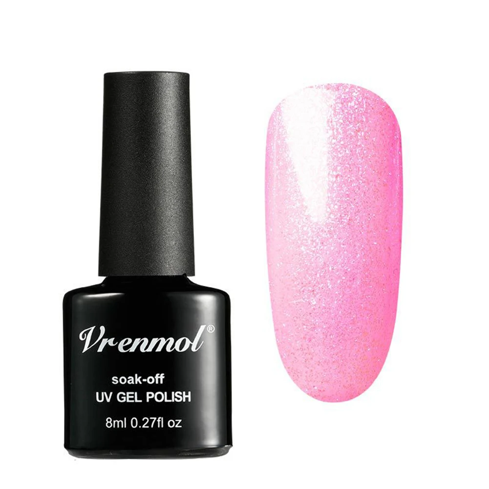 1Pc Glitter Gel Polish Soak Off UV LED Nail Art Varnish Shining Long Lasting Base Suitable to apply on UV gel nails, acrylic