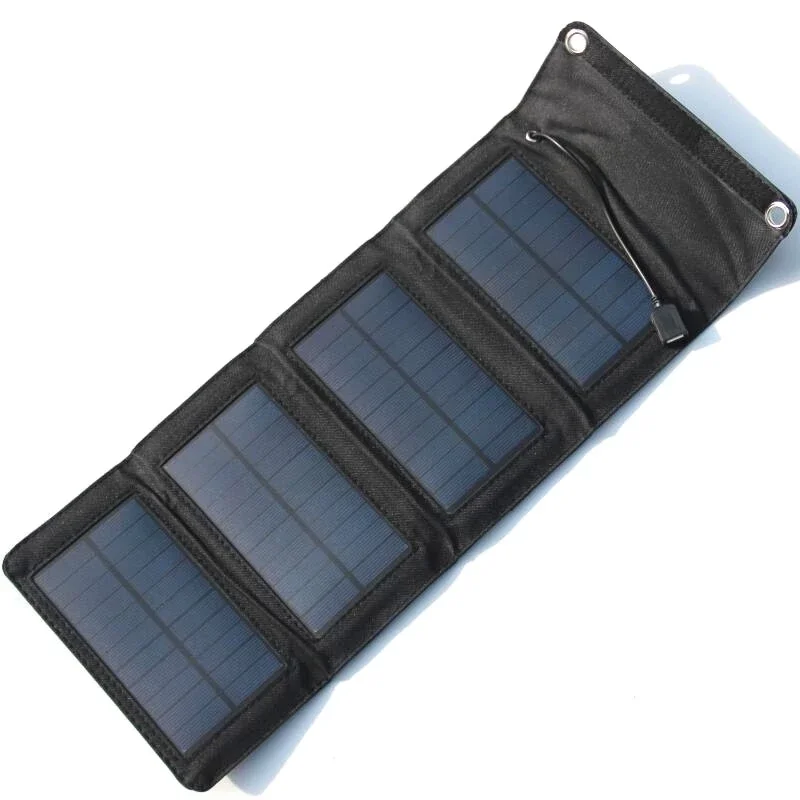Carregador para Iphone Bancos de Energia Bateria com Porta 5v ao ar Livre Dobrável Painel Solar Celular ou Usb 7w de energia bateria com porta usb