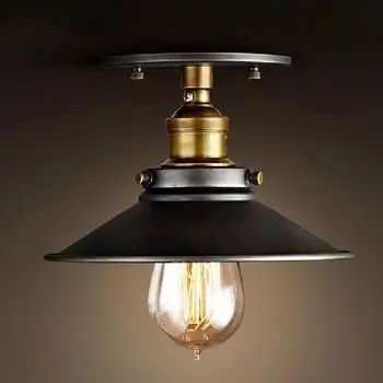 

Loft Vintage Ceiling Lights Modern Lamp Living Room Bedroom Kitchen Creative Black Iron Craft Light