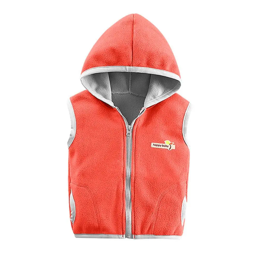 Children Baby Boys Girls Sleeveless Letter Warm Hooded Coat Clothes Waistcoat Fashion Colorful Kids Autumn Winter jacket