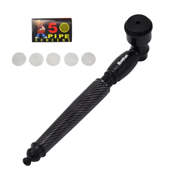 

HONEYPUFF Aluminum Tobacco Pipes For Tobacco 144MM Metal Smoke Pipe With Pipes Screen For Herb Grinder