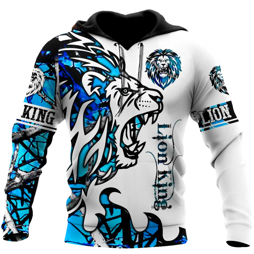 XS-7XL Beautiful Lion blue Tattoo camo 3D Printed Mens hoodies Harajuku  Streetwear Fashion Hoodie Unisex Jacket Pullover _ - AliExpress Mobile