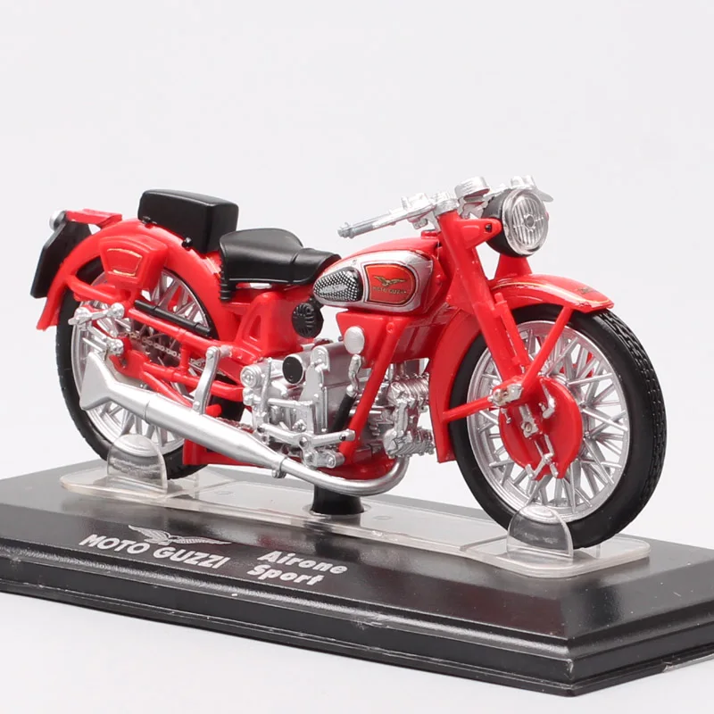 Tiny 1/24 Scale Vintage Moto Guzzi Airone Sport 250 Falcone Motorcycle Model Diecast Vehicles Racer Bike Replicas Of Collectible