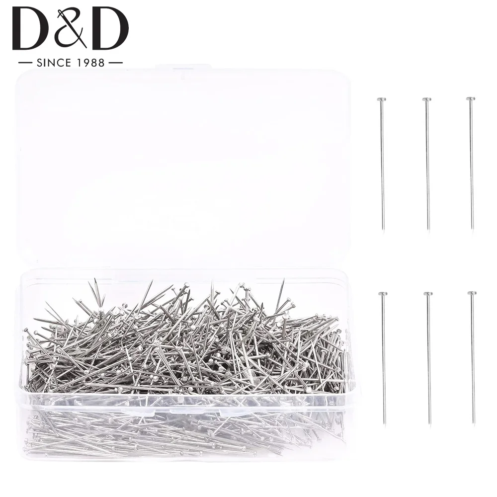 D&ampD 1600pcs Stainless Steel Quilting Pins Dressmaker for Jewelry Making DIY Sewing Craft Fine Satin Tool | Дом и сад