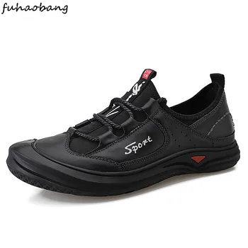 

Comfortable Men Casual Shoes Loafers Men Shoes Quality genuine Leather breathable Men's Shoes outdoor Men Flats Moccasins Shoes