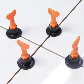 

50PCS Tile Leveling System Leveler Spacers Wall Floor Construction Tool Kit with T-shaped Pins and Wrench #AW