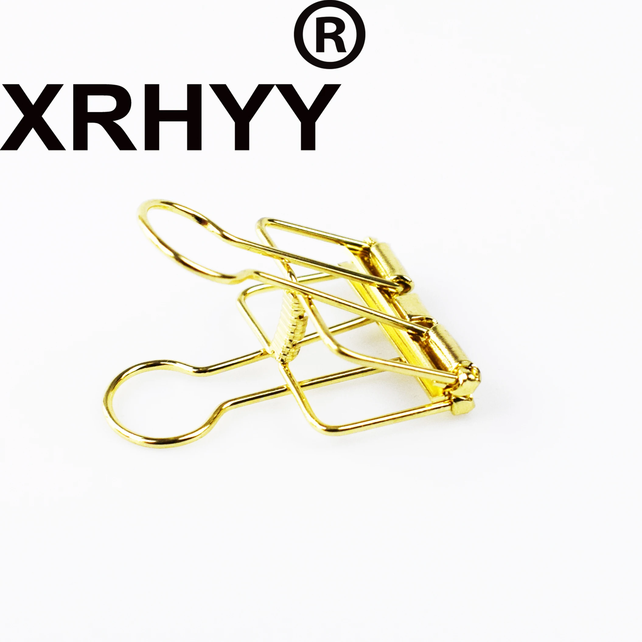 XRHYY канцелярские каркасные скрепки зажимы полые Дизайн Металлическая Скрепка фото зажимы для стены сетки фото стены Офис Дом школа(золото