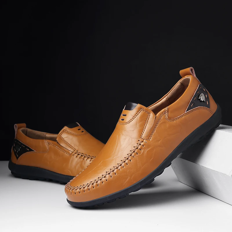 Leather Men Breathable Male Driving Italian  Shoes