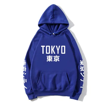 

New Trendy Japanese Style Hoodies Attractive Tokyo Letter Sweatshirts Long Sleeve Pullover Women Men Casual Tops Streetwear