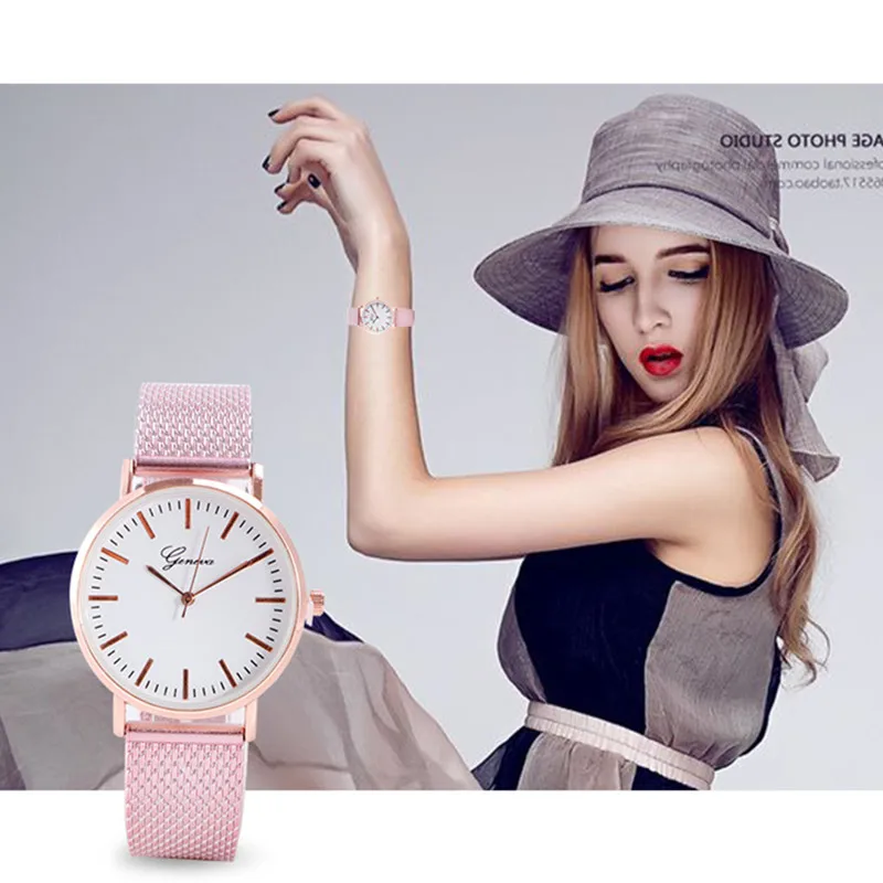 

Fashion 2019 Unisex Casual Geneva Ultra-thin dial Quartz Analog Wrist Watch Ladies Watch Clock Woman Watches relogio feminino