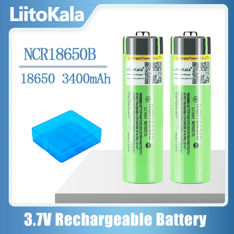 Liitokala Nuova Batteria Ricaricabile Al Litio Ncr18650B 3.7V 3400 Mah 18650 Con Batterie A Punta (Senza Pcb) Scatola 18650