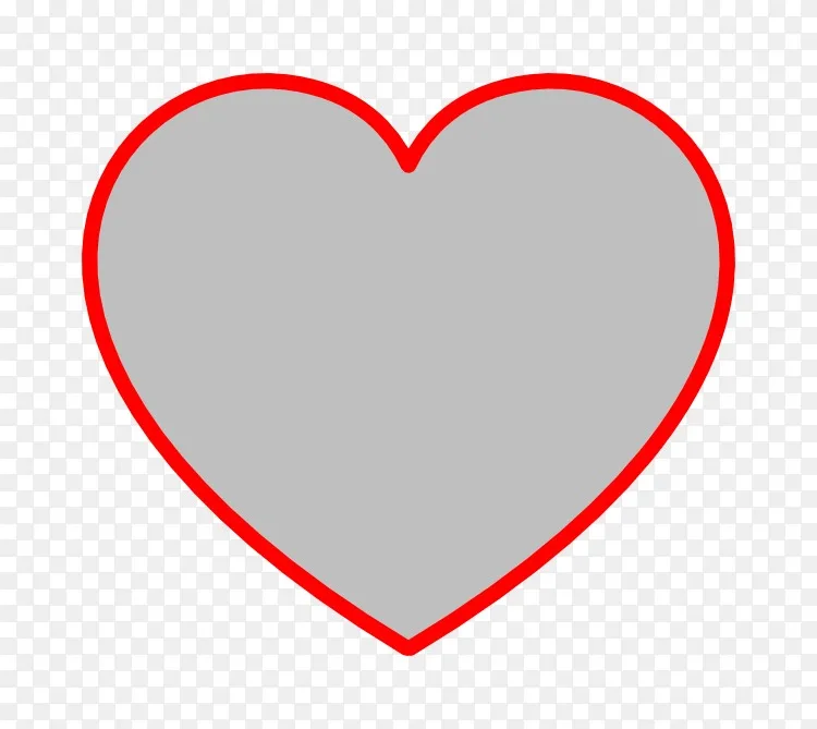 心形轮廓剪贴画.透明形状剪贴画