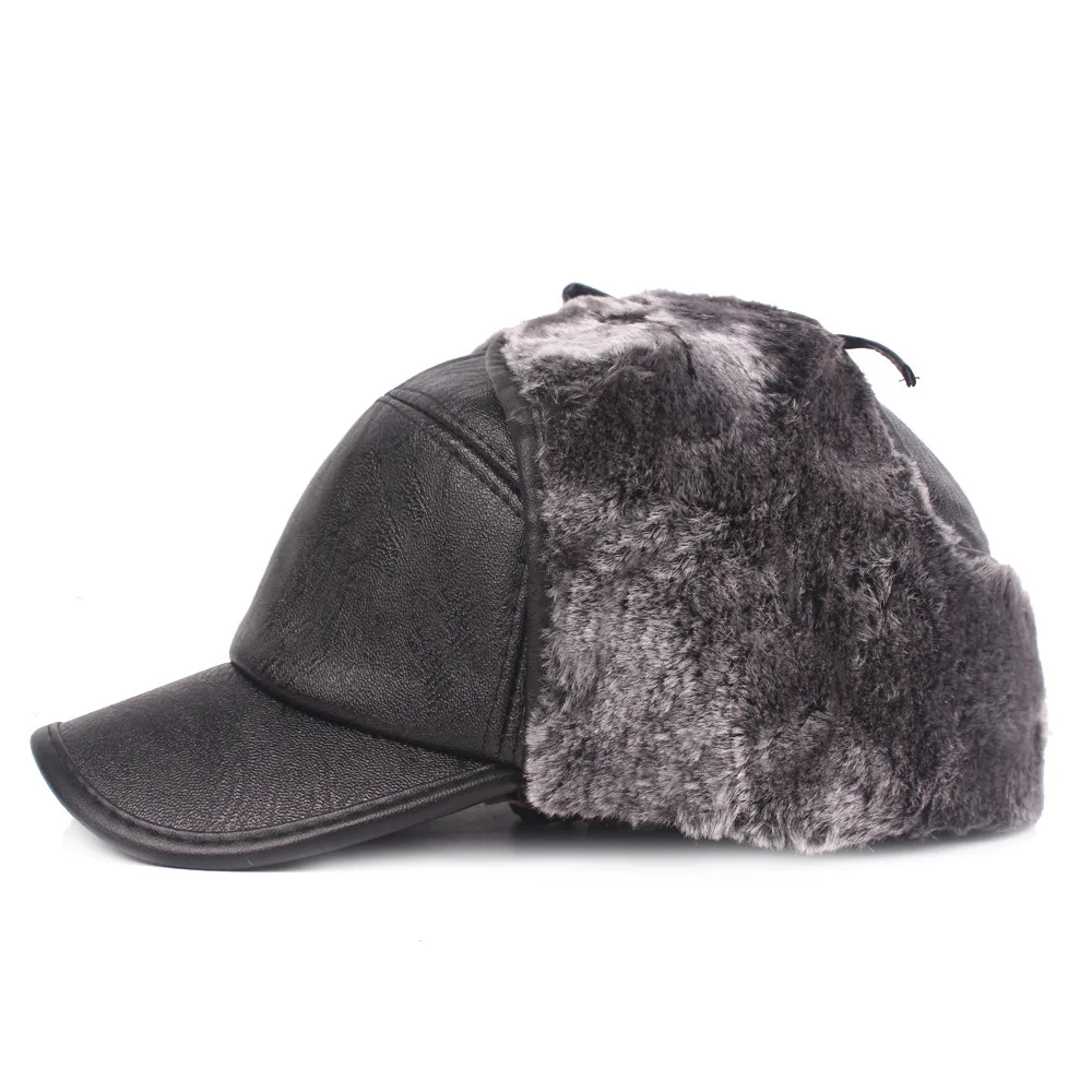 RoxCober Army Military Bomber hats Pilot Trapper шапка авиатора кожаная зимняя шапка-ушанка теплая Бейсболка зимние шапки шапка