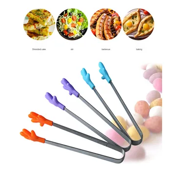 

Kitchen Tool Pliers Trumpet Creative Non-slip Silicone Clamp Hand Palm Stainless Steel Silicone Food Ice Sugar Ice Cube Clamp
