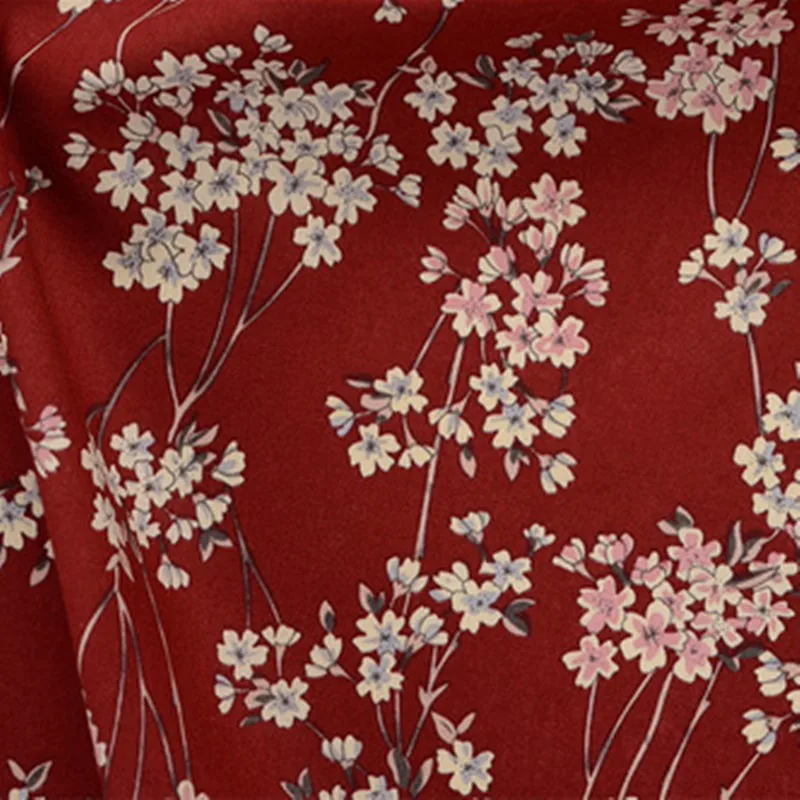 Полметра ручной работы ткань из чистого хлопка с бабочкой sakura краснолобый