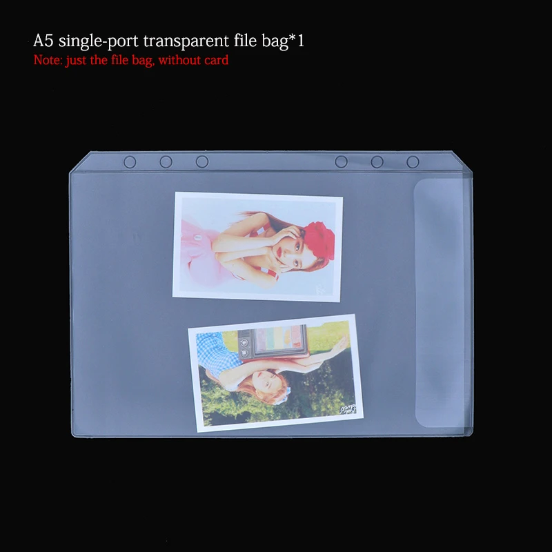 A5 file bag A5 A6 лазерный прозрачный блокнот планировщик бумага для органайзера планировщик внутренний страницы Кольцо Связующий дневник Bullet Journal notebook - Цвет: A5 file bag