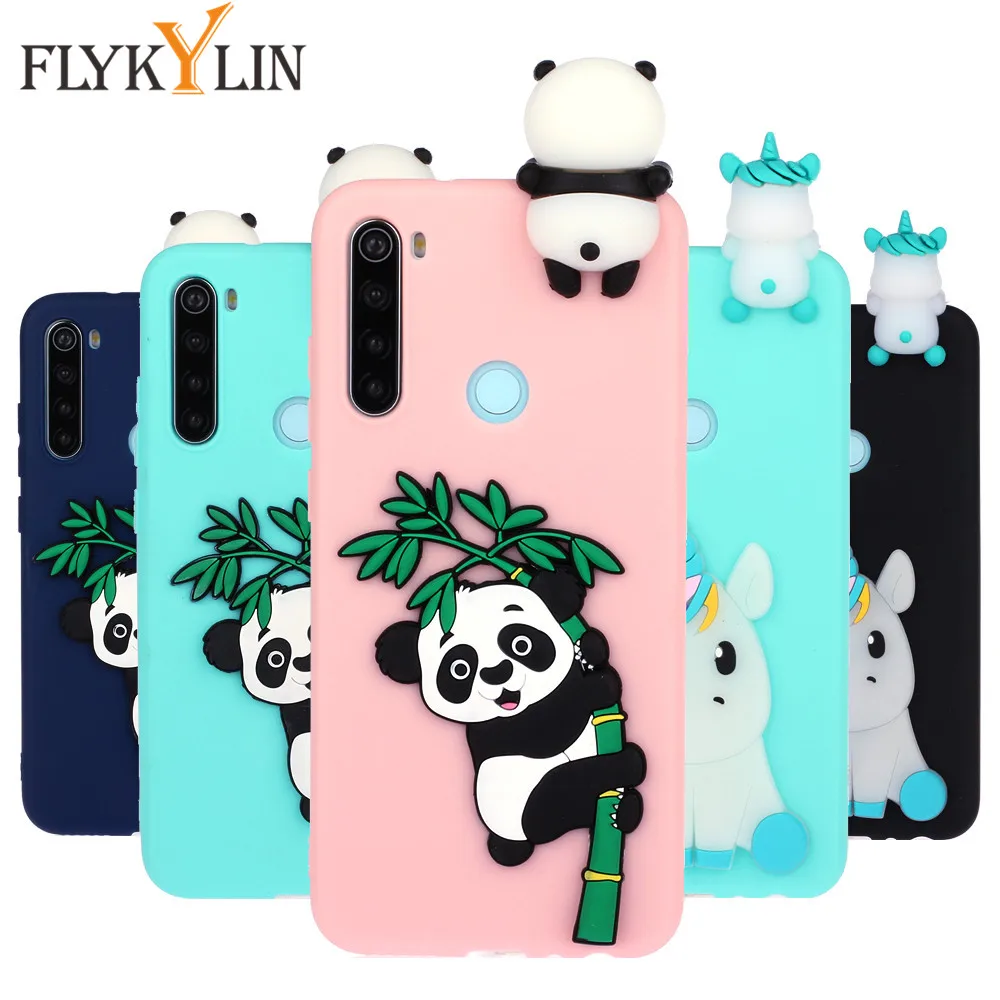 FLYKYLIN чехол для Xiaomi Redmi Note 9 Pro Max 6 7 8 8T милый мультяшный 3D-чехол с единорогом и пандой
