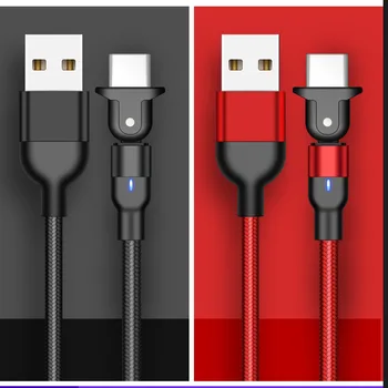 

1m Magnetic 180 Rotation Phone Cable Quick Charge 3.0 Micro USB Type C Charger Magnet Fast Charging Data Cord For Xiaomi Huawei