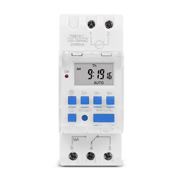 

TM919A Electronic Weekly Programmable Digital Time Switch Relay Timer Control AC 110V 220V 24V 12V 5V 16A Din Rail Mount
