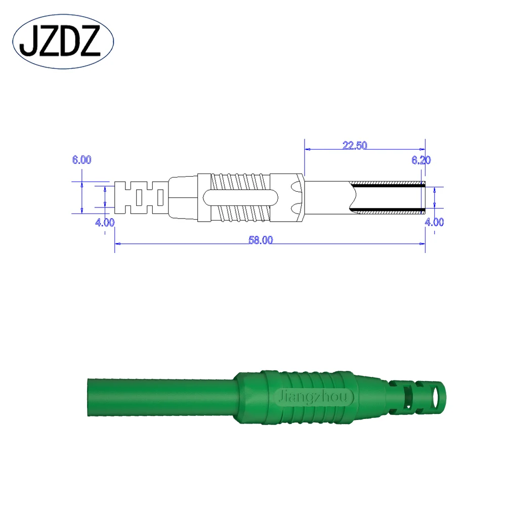 JZDZ 10pcs 4mm Banana Plug Female Socket Copper Extension Cord Connector  DIY Electrical Connector J.10051