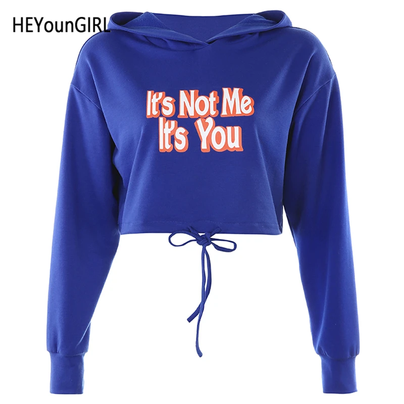 HEYounGIRL с принтом букв - Цвет: Синий