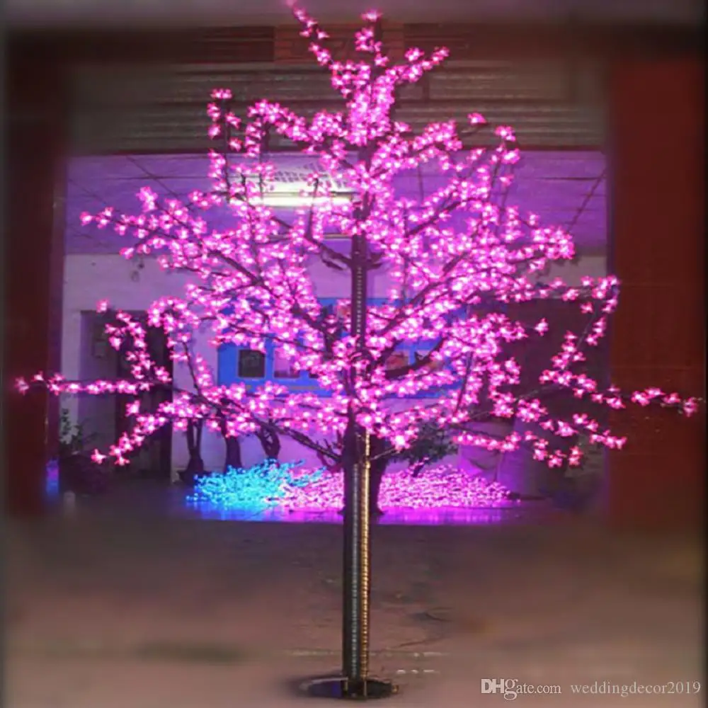 Artificial LEDCherry Blossom Tree night Light New year Christmas wedding Decoration Lights 1.5M~3M LED light wedding decoration